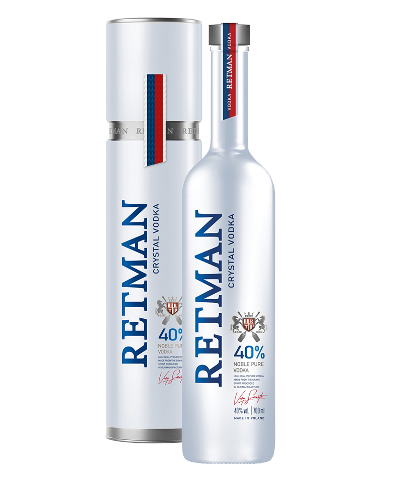 (0,700) RETMAN CRYSTAL VODKA in Gift Tube/Torunskie