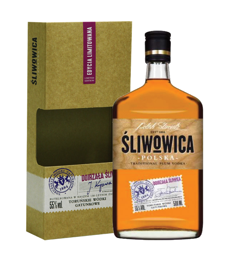 (0,500) SLIWOWIKA TRADITIONAL PLUM VODKA Astucciato/Torunskier Wodki