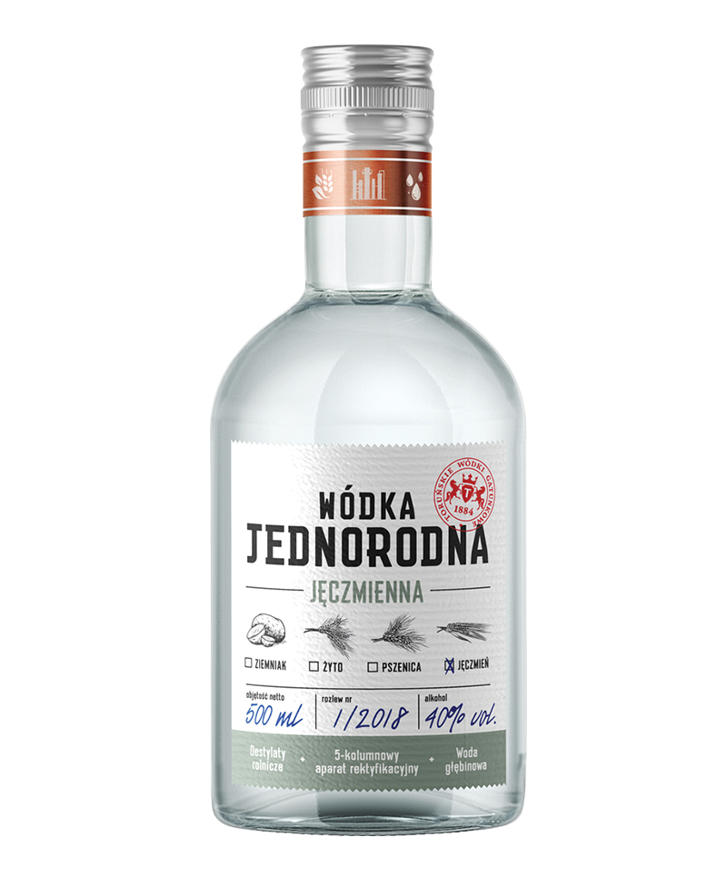 E FC (0,500) Jeczmien-Orzo-Jeczmienna JEDNORODNA VODKA/Torunskier Wodki