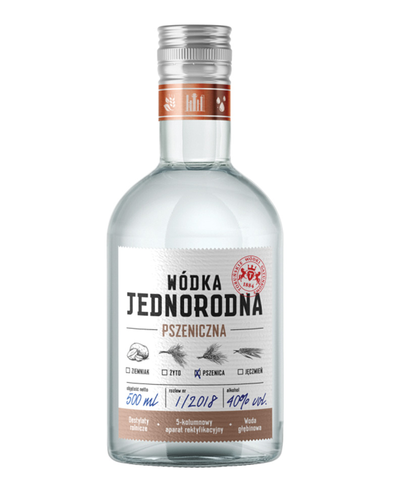 E FC (0,500) Pszenica-Grano-Pszeniczna JEDNORODNA VODKA/Torunskier Wodki