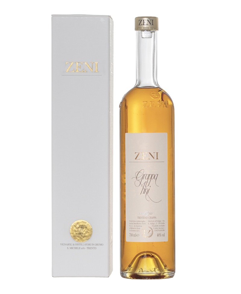 GRAPPA Pini 12 anni TEROLDEGO Astucciata/Distilleria Zeni