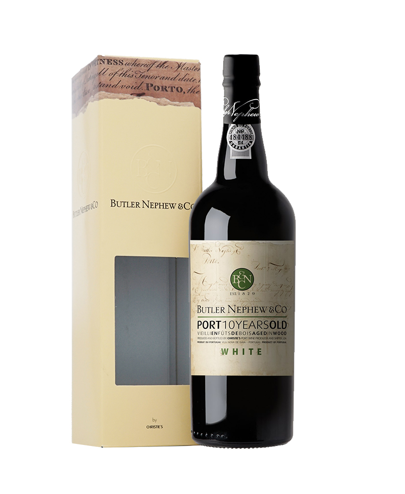 WHITE PORT Butler Nephew 10 years/Christies