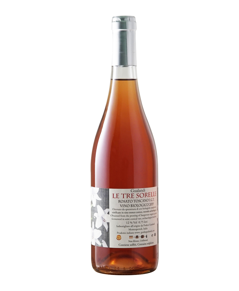 2022 SANGIOVESE ROSATO DI POPPIANO Le Tre Sorelle  BIO*/Gualandi